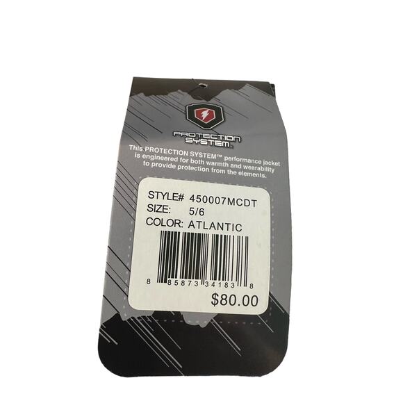 Protection System Boys Bubble Jacket Navy Blue and Green Size 5/6 - Picture 6 of 7